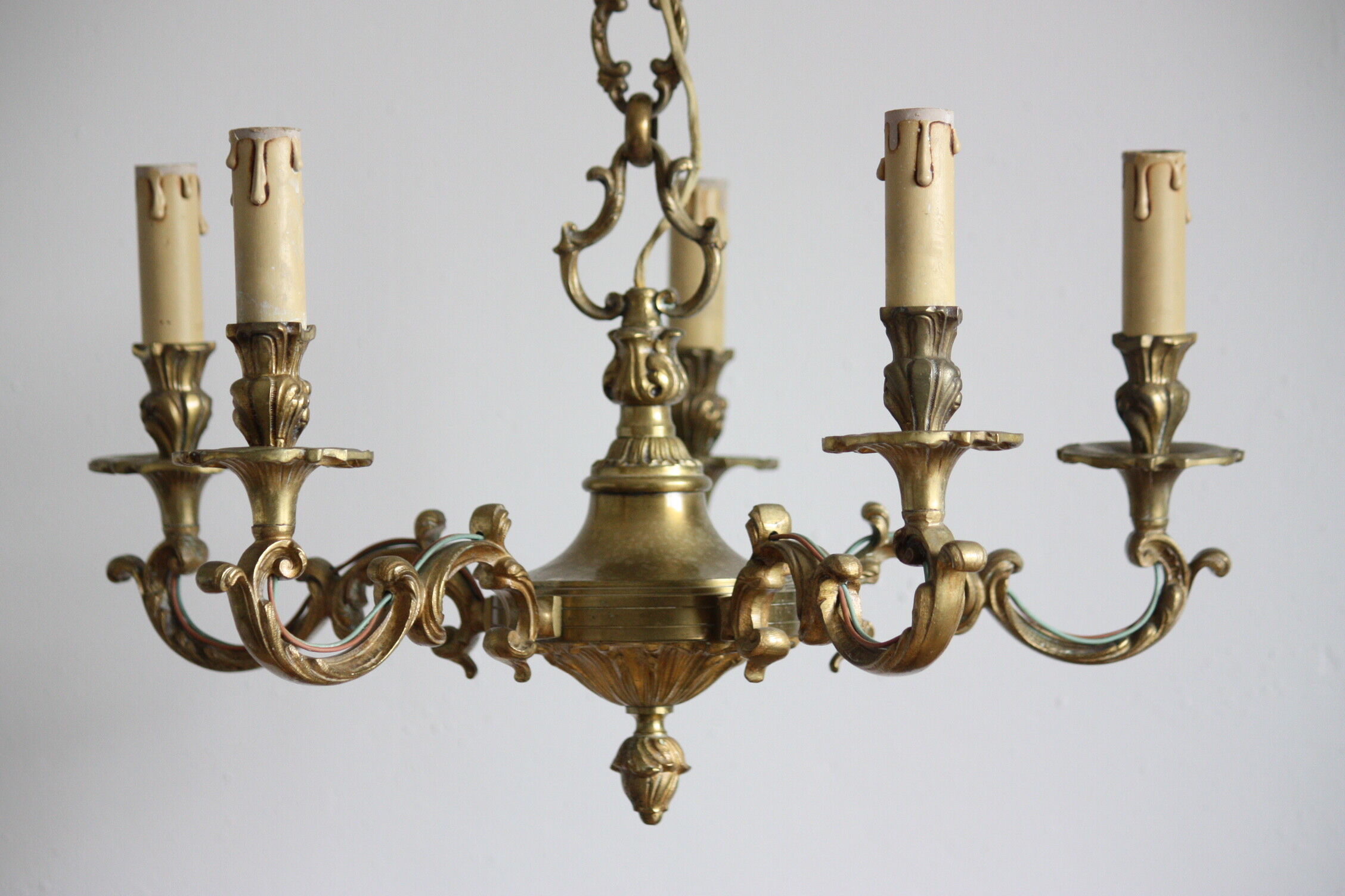 Lustre bronze 5 branches Selency