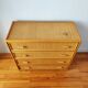 Vintage chest of drawers in light rattan