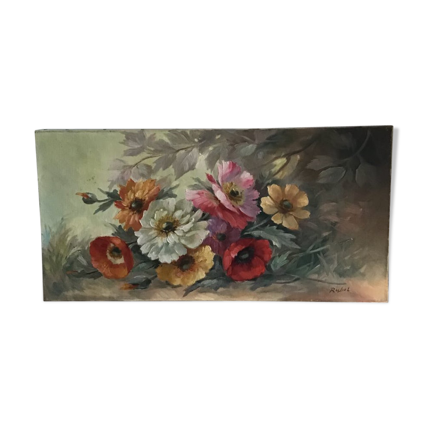 Old flower bouquet painting