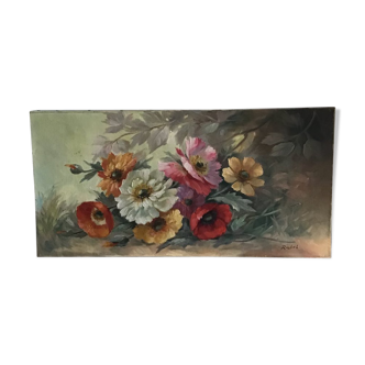 Old flower bouquet painting