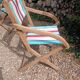 3 antique folding garden armchairs