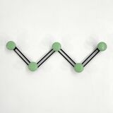 Metal zig zag wall coat rack, 1980s