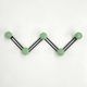 Metal zig zag wall coat rack, 1980s