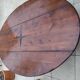 Antique large Gateleg table from the 16th century, oak with marquetry of a rose of the winds.