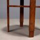 Table basse Art déco ancienne en noyer avec plateau en verre, Italie, XXe siècle