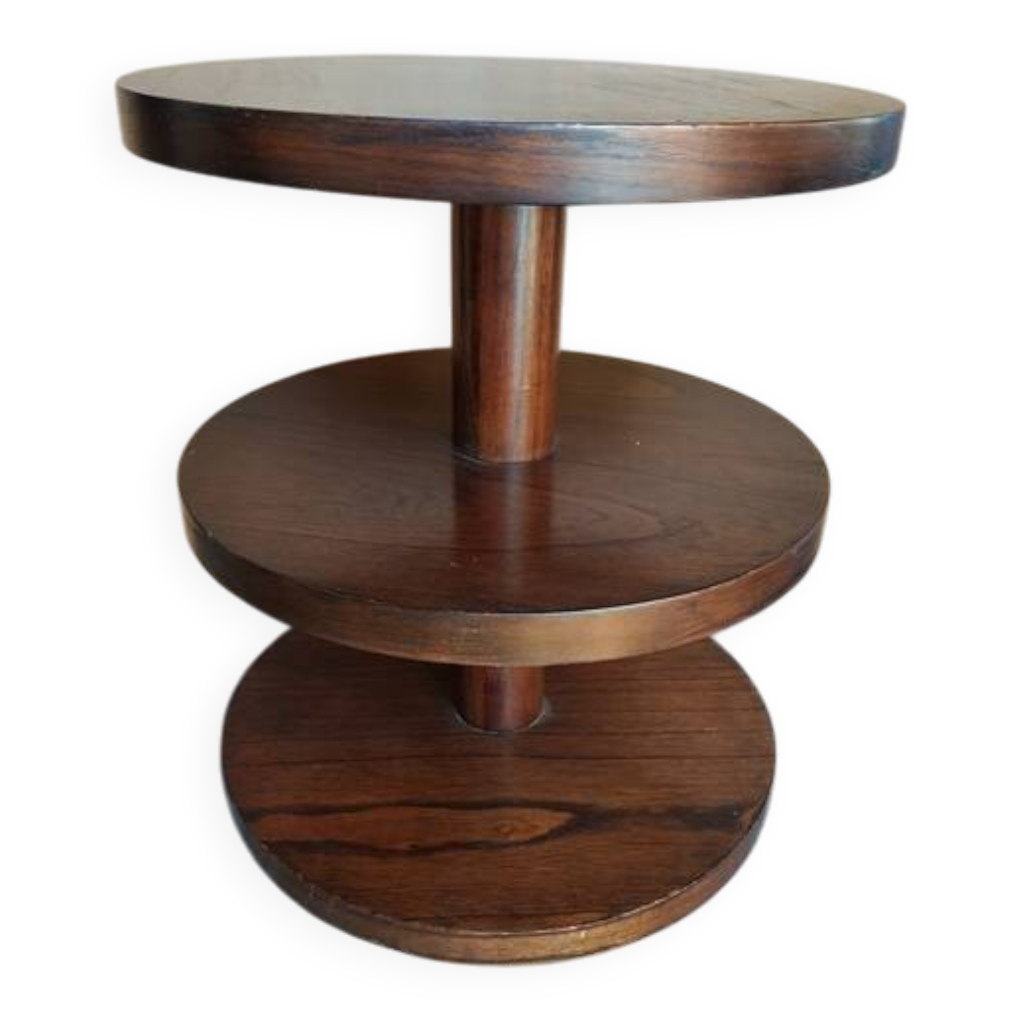Table Gueridon art deco palissandre 3 niveaux