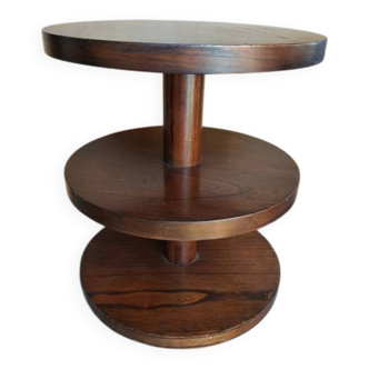 Table Gueridon art deco palissandre 3 niveaux