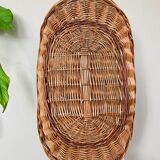 Wicker rattan log basket from the 1970s/80s