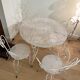 Ensemble table de jardin et 4 chaises en fer forgé