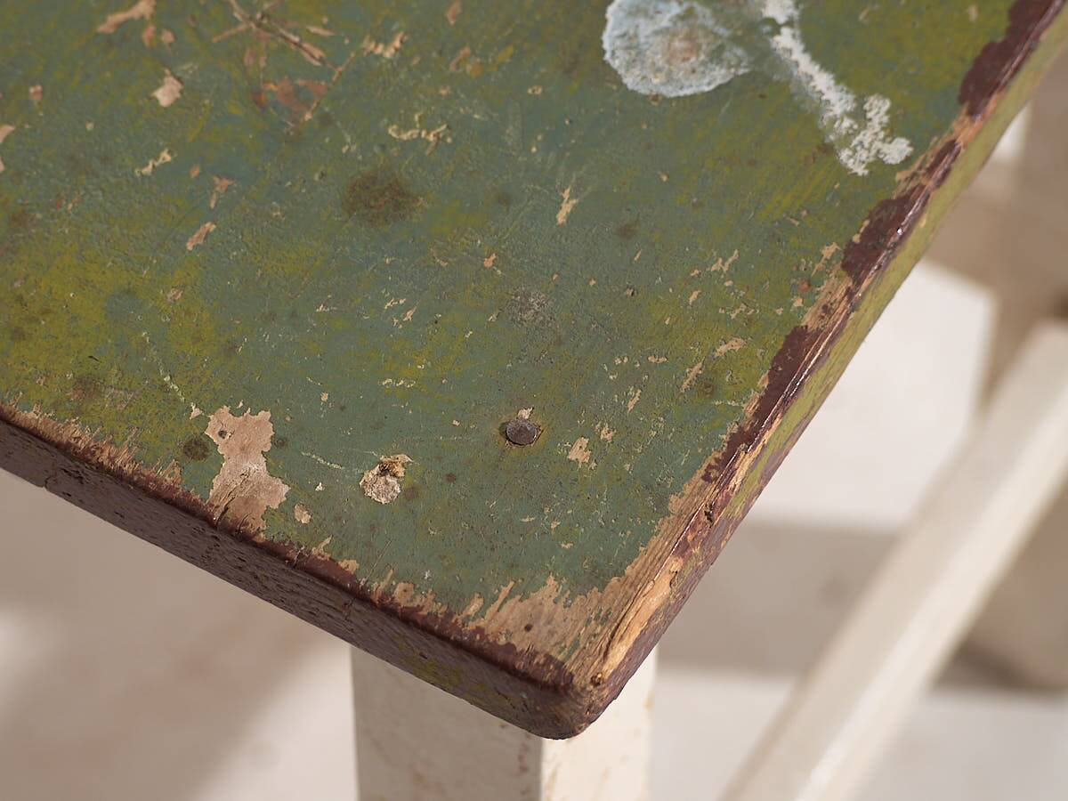 Antique small square tables (circa 1920). 2-piece set