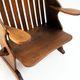 Antique Dutch Arts and Crafts Oak Hall Bench, Early 20th Century