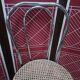 4 chaises bistrot en acier chromé et assise cannée