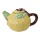 Vintage Ceramic Tisaniere Teapot Barbotine Lemon