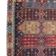 Tapis Kilim tribal turc tissage plat géométrique en laine, années 1880