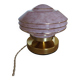 Pink glass globe lamp from Clichy