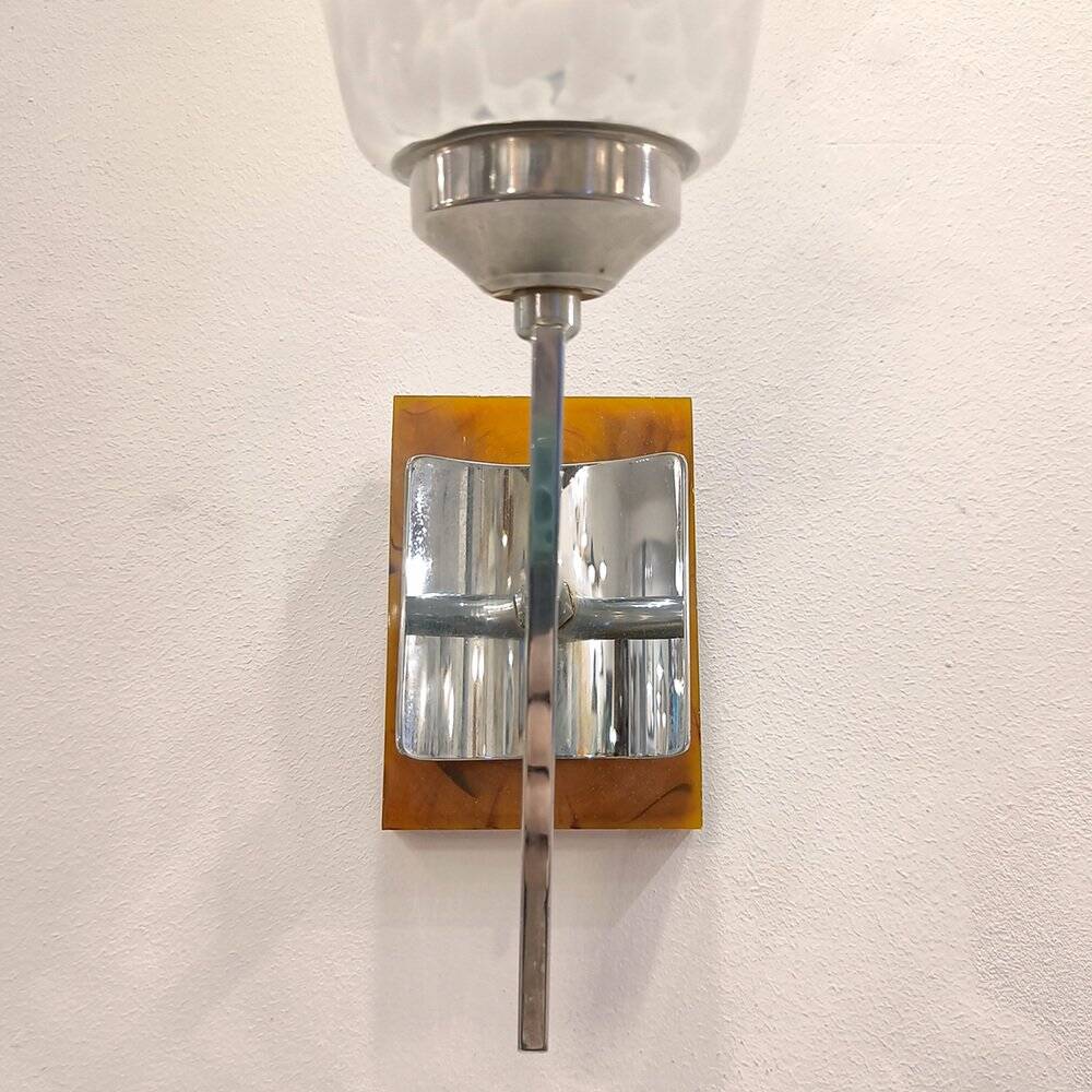 Applique murale marbrée du milieu du siècle en verre de Murano, années 1960.