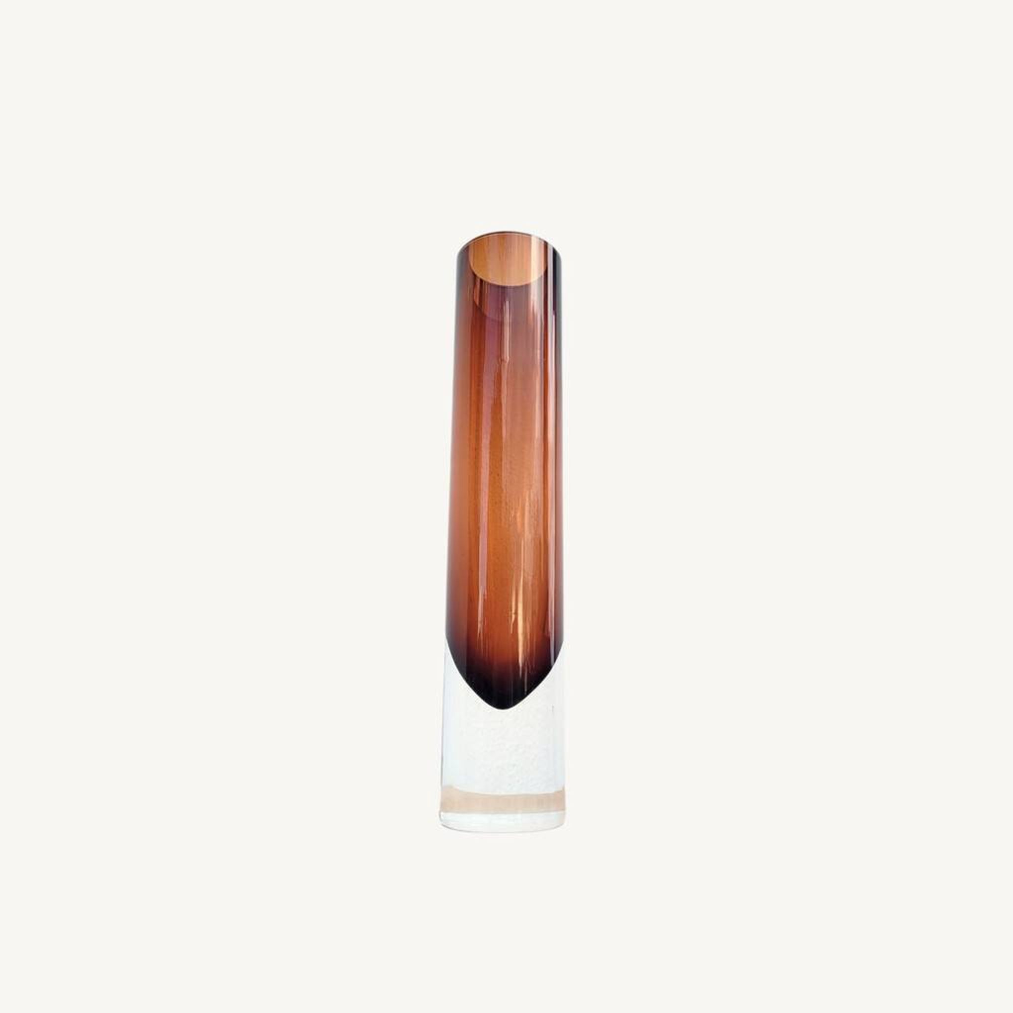 Vase soliflore couleur bronze, style 1970