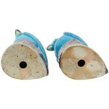 Pair of Turquoise Glazed Parrots Chinese Porcelain 30cm