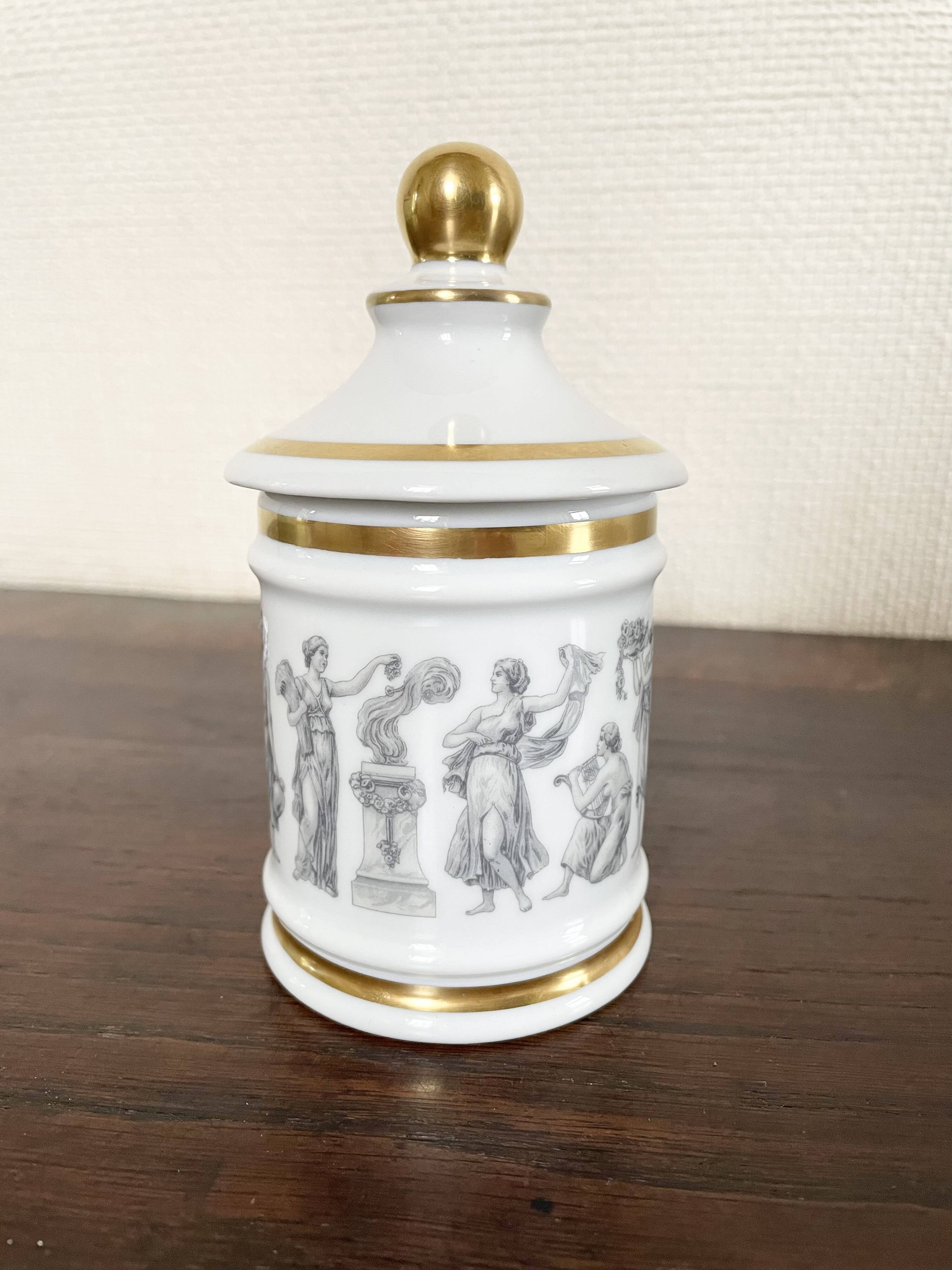 Limoges porcelain medicine jar H15 X D7