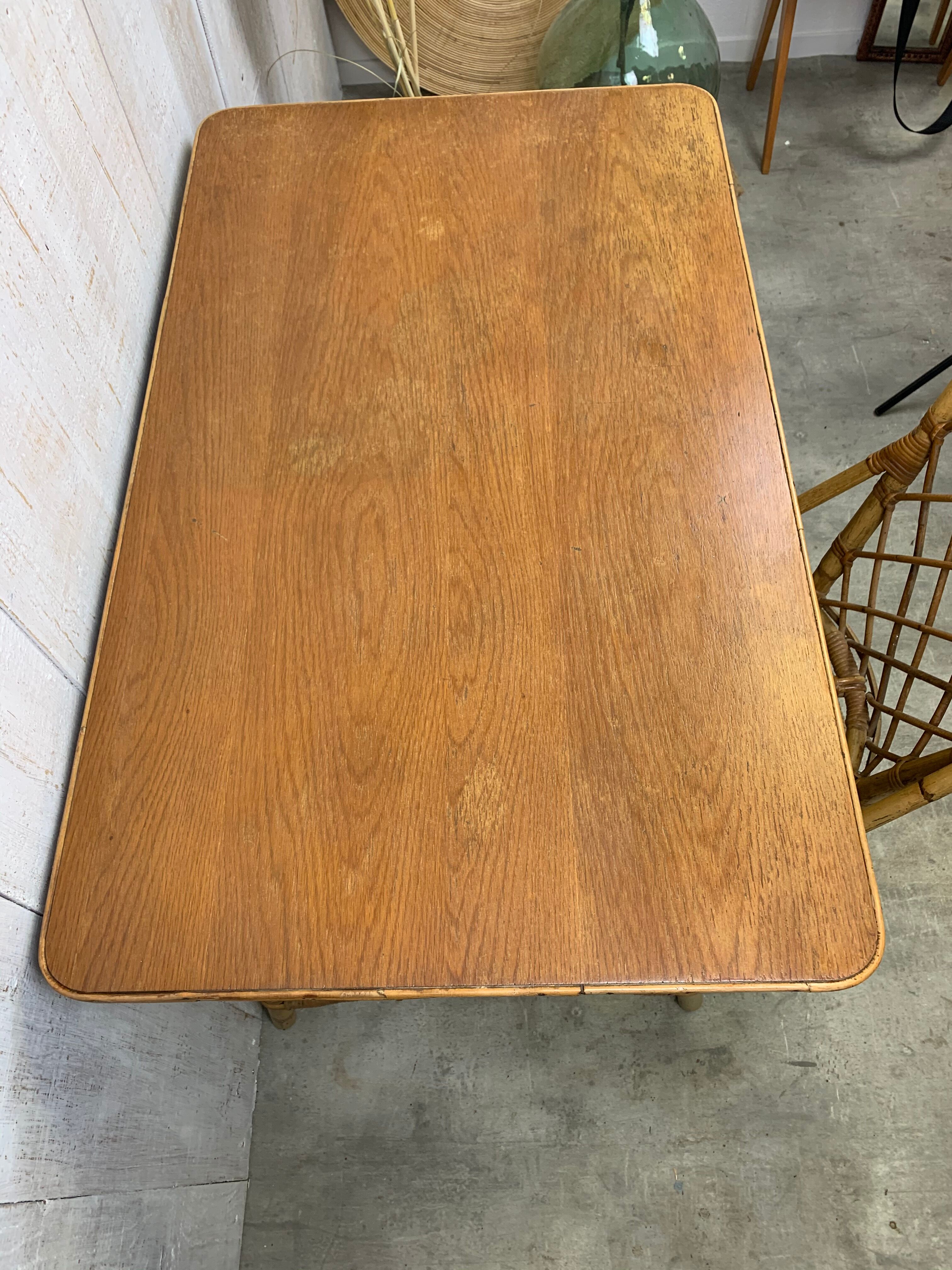 Louis Sognot rattan desk