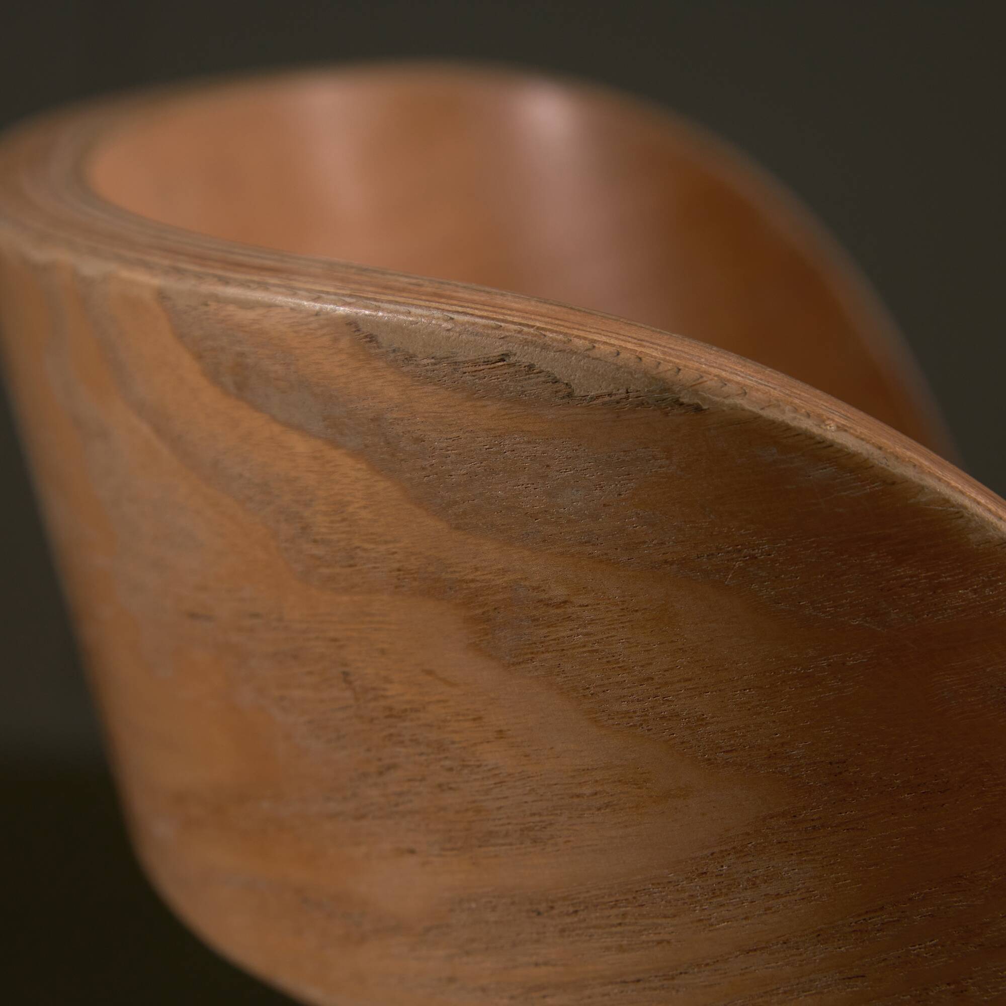 Set of 3 Italian Wooden Curved Backrest Chair