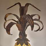 Lampe jaune Ananas années 70