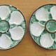 4 seashell plates in dabbling