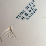 Sauce boat couvert, terre de fer gris-bleu: saïgon, choisy le roi hb & cie.