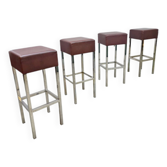 Vintage chrome barstools 'Minimalism'