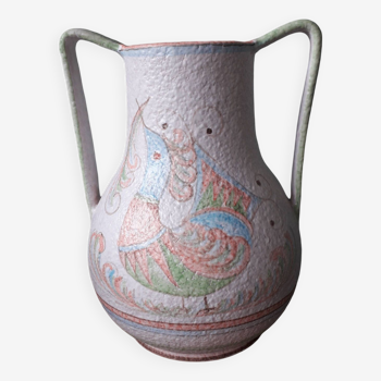 Vase en céramique italienne signé Castel Sardo