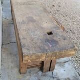 Carpenter's workbench in old solid oak - 2m50