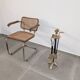 Brutalist iron and brass fireplace set by David Marshall, 1970s