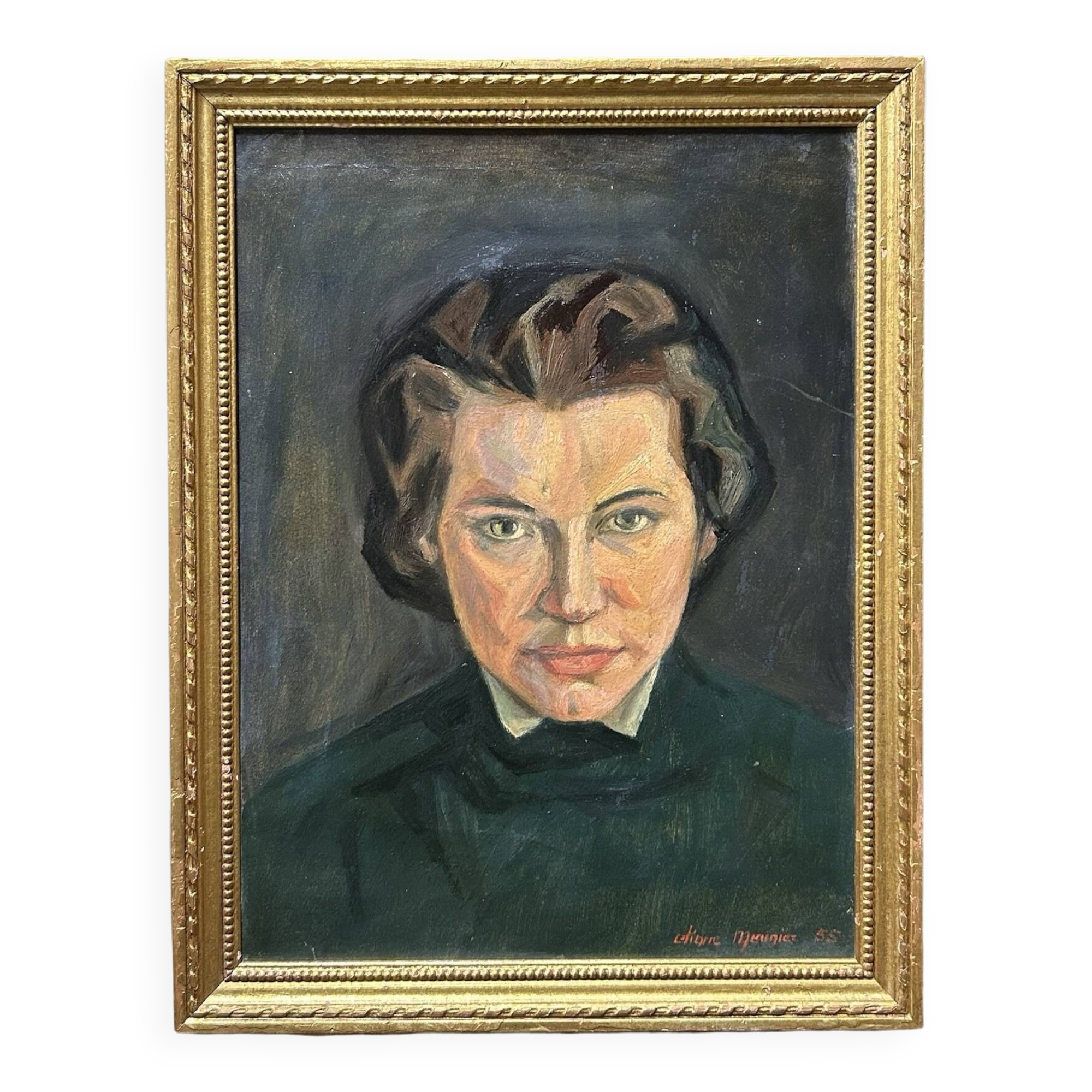 Late 19th Century Antique Female Portrait Painting