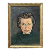Late 19th Century Antique Female Portrait Painting