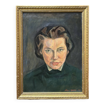 Late 19th Century Antique Female Portrait Painting