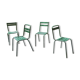 Set of 4 Metal terrace chairs Tolix T1 T2 and Fermob
