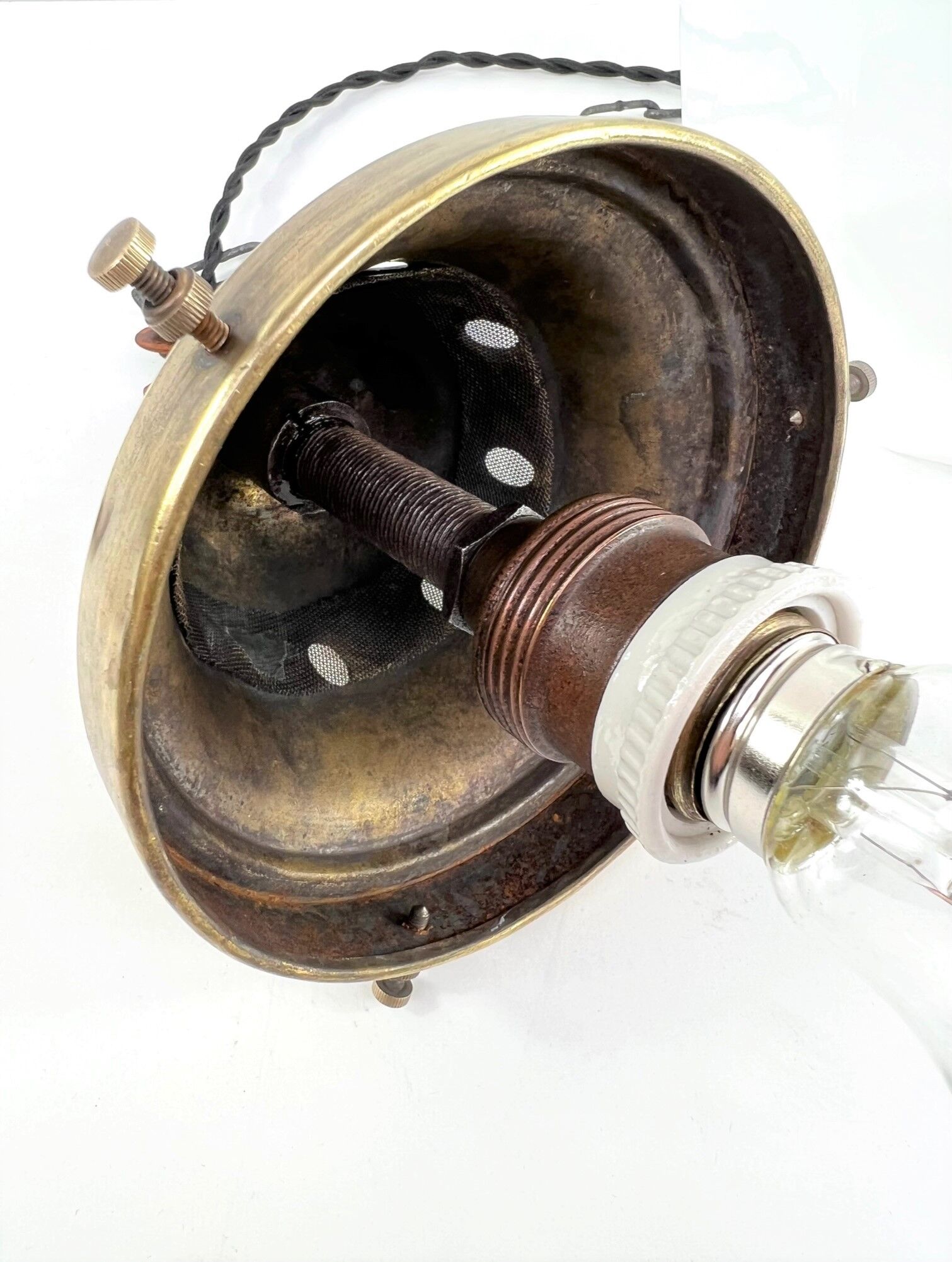 Hanging bag paris 1920 1930 opaline brass