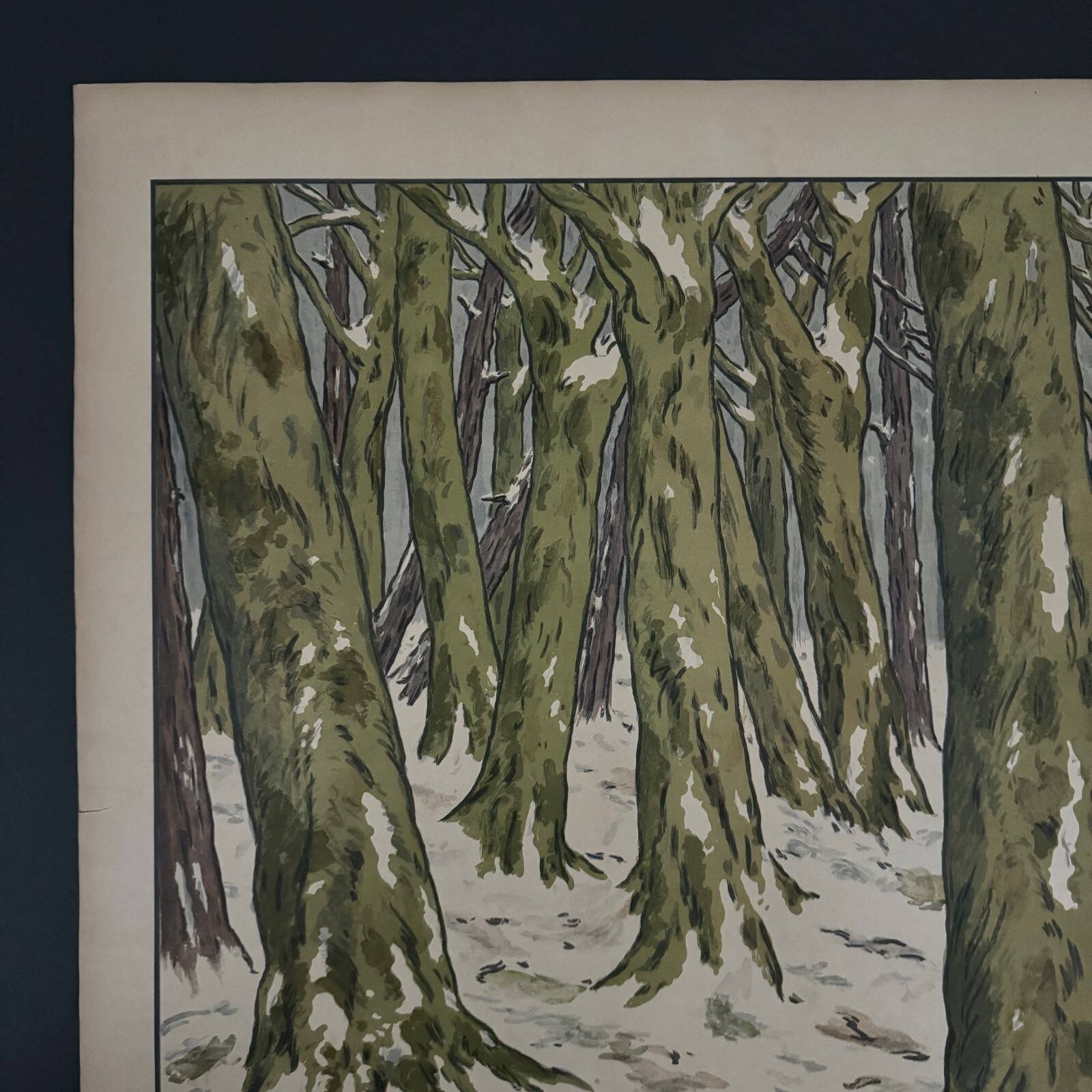 Lithograph by Henri Rivière The Aspects of Nature The Wood, Winter