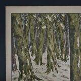 Lithograph by Henri Rivière The Aspects of Nature The Wood, Winter