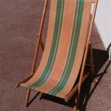 old Deckchair / Chair , vintage sunbathing