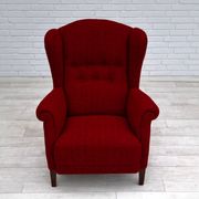 50s, Danish design, refurbished chair, furniture wool, mahogany wood