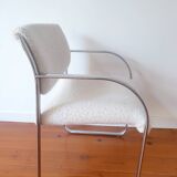 Tubular armchair in terry wool