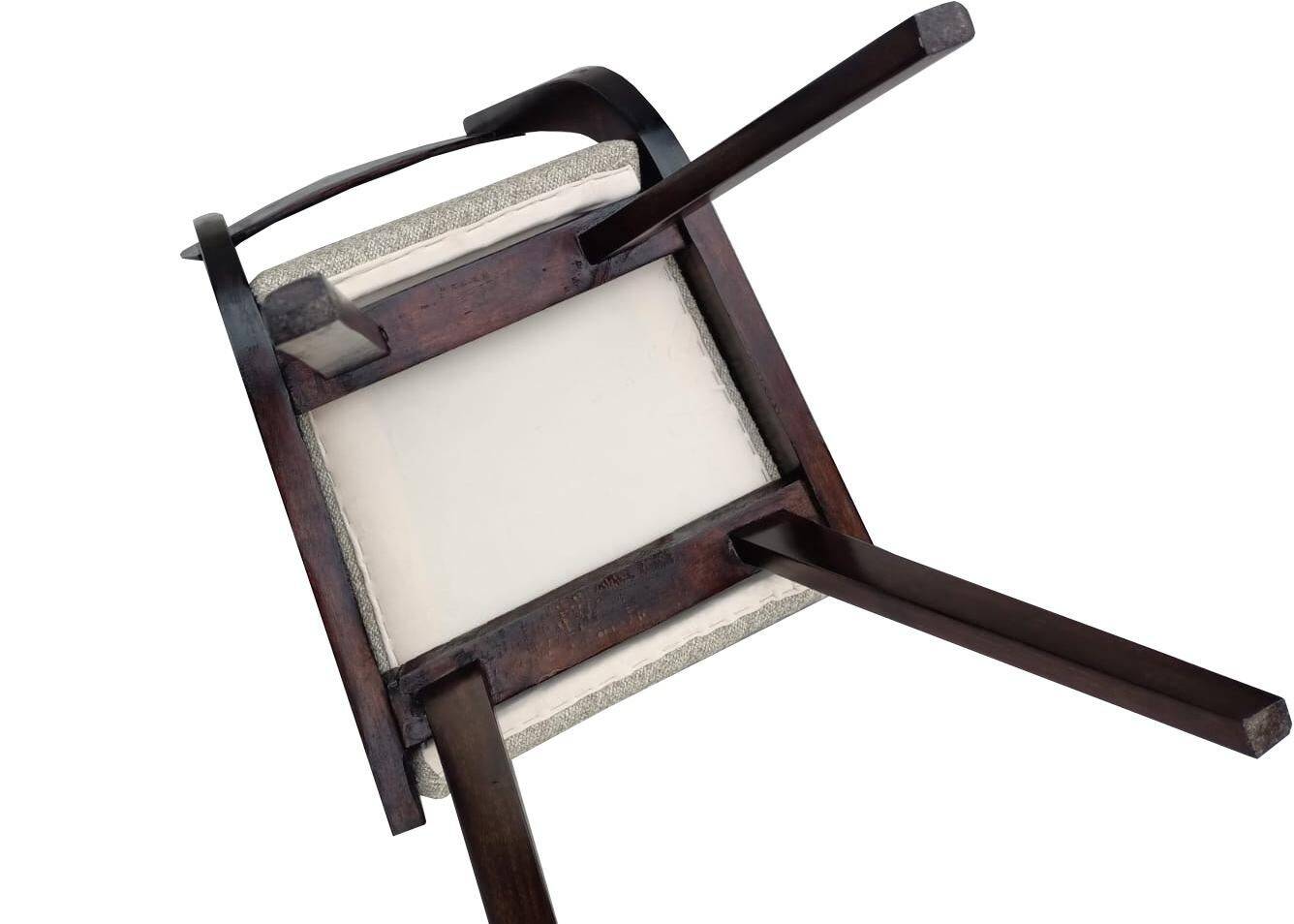 Mid Century Gazelle Chair Beige Velvet Dark Wood, Europe, 1960s