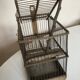 Garden bird cage 19th in zinc and wood