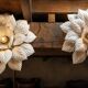 A pair of large vintage Italian design wall sconces.