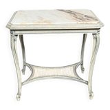 Table à thé de style Louis XV. Plateau en marbre.