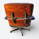 Black & Santos Herman Miller Original Eames Lounge Chair & Ottoman