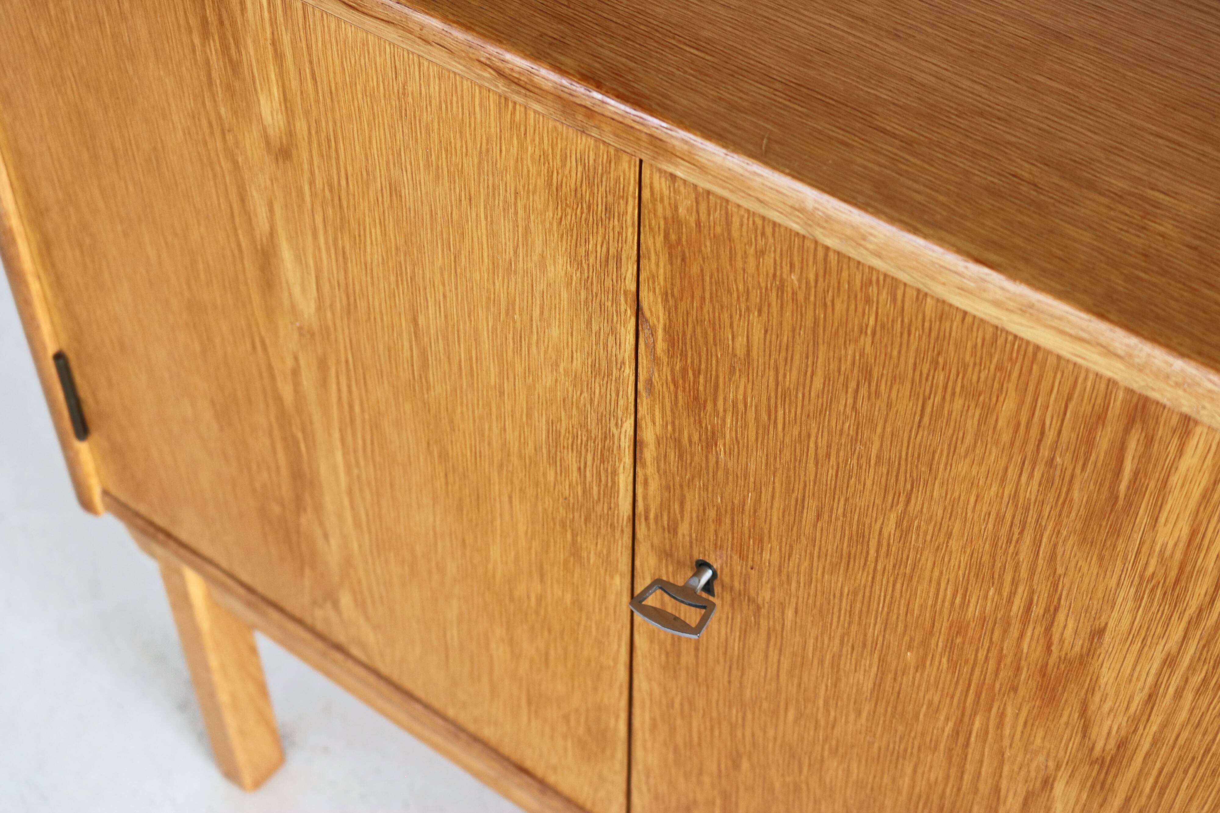 Vintage oak standing wall unit