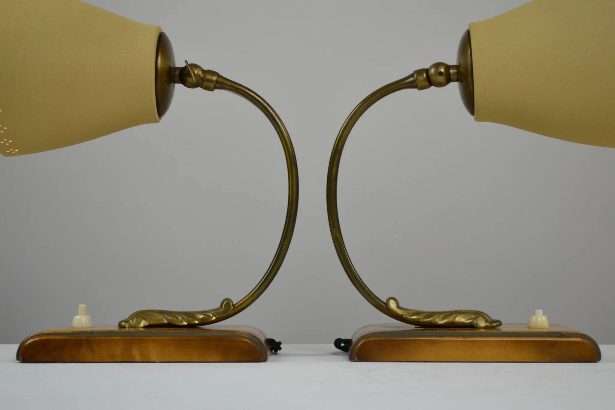 Pair of Table or Desk Lamps, Sweden, 1940s/1950s by EWÅ Armaturfabrik (attributed)