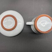 Vintage 1960s coffee service in ceramic, modernist design.